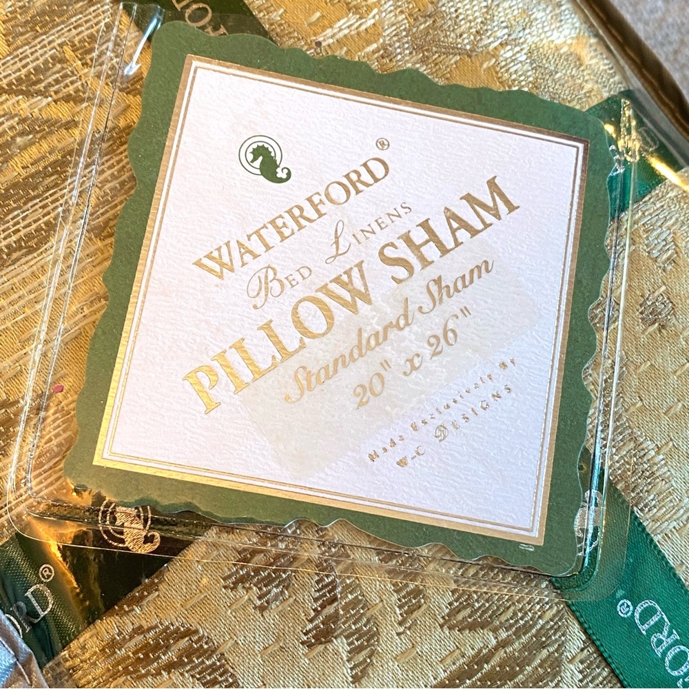 Waterford standard size Glanmire Gold Sham. new in package.